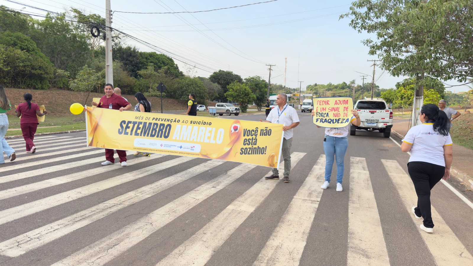 ​Setembro Amarelo: HRT e Unacon promovem blitz educativa para valorizar a vida e prevenir o suicídio