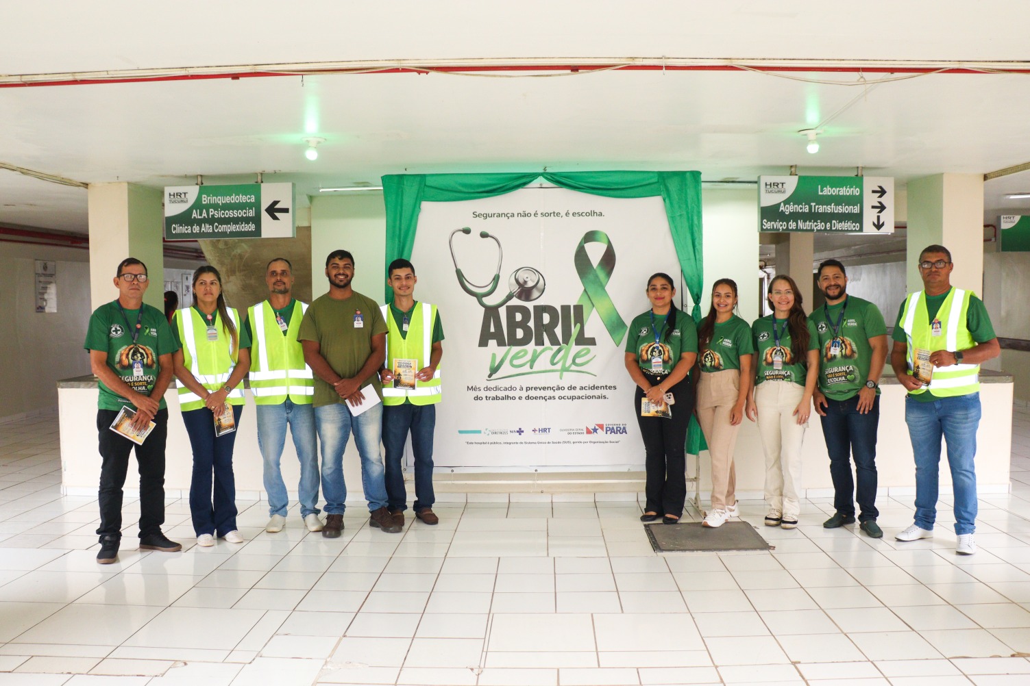 ​Abril Verde no Complexo Hospitalar Regional de Tucuruí: o tema é “Segurança não é sorte. É escolha”, enfatizando a importância da segurança no trabalho para evitar acidentes de trânsito